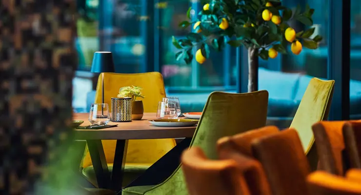 Dining table at the Casa Montagna restaurant in Beitostølen